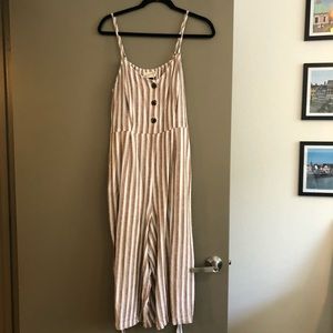 Linen Striped Jumpsuit